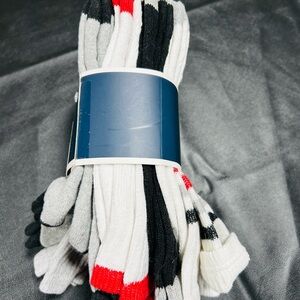 Club Room Black, White, and Red Knit crew socks Set